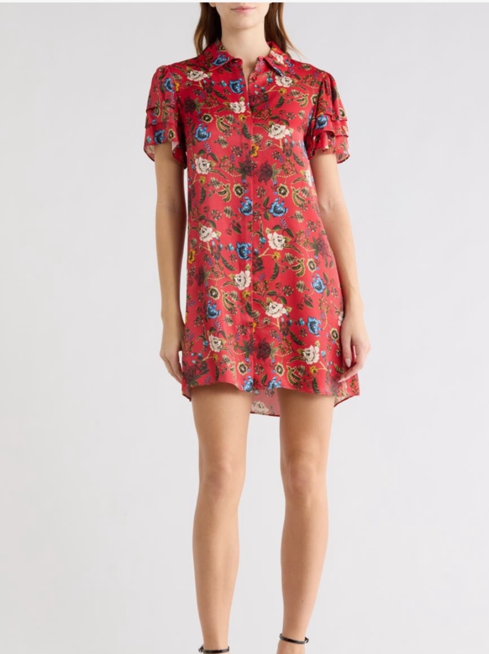 Alice + Olivia Red Floral Dress. NEW with Tags . Size Medium